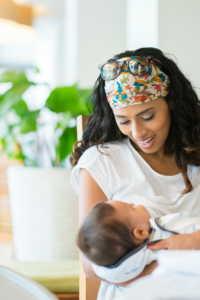 Breastfeeding mother with baby