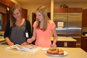 Planning a meal in The Elizabeth House kitchen